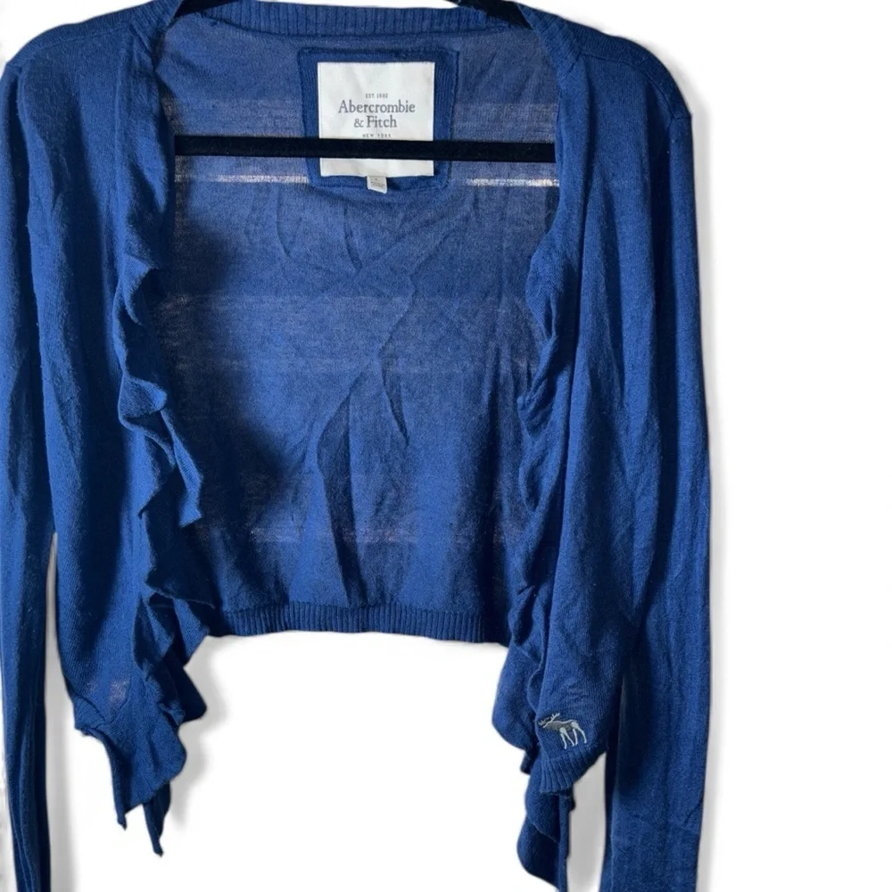 Abercrombie & Fitch Blue Knit Sweater cardigan
